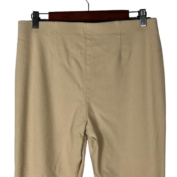 ALFANI DRESS‎ PANT SLACKS RAW HEM PULL ON ELASTIC WAIST SKINNY LEG BEIGE SIZE 10 - Picture 5 of 11